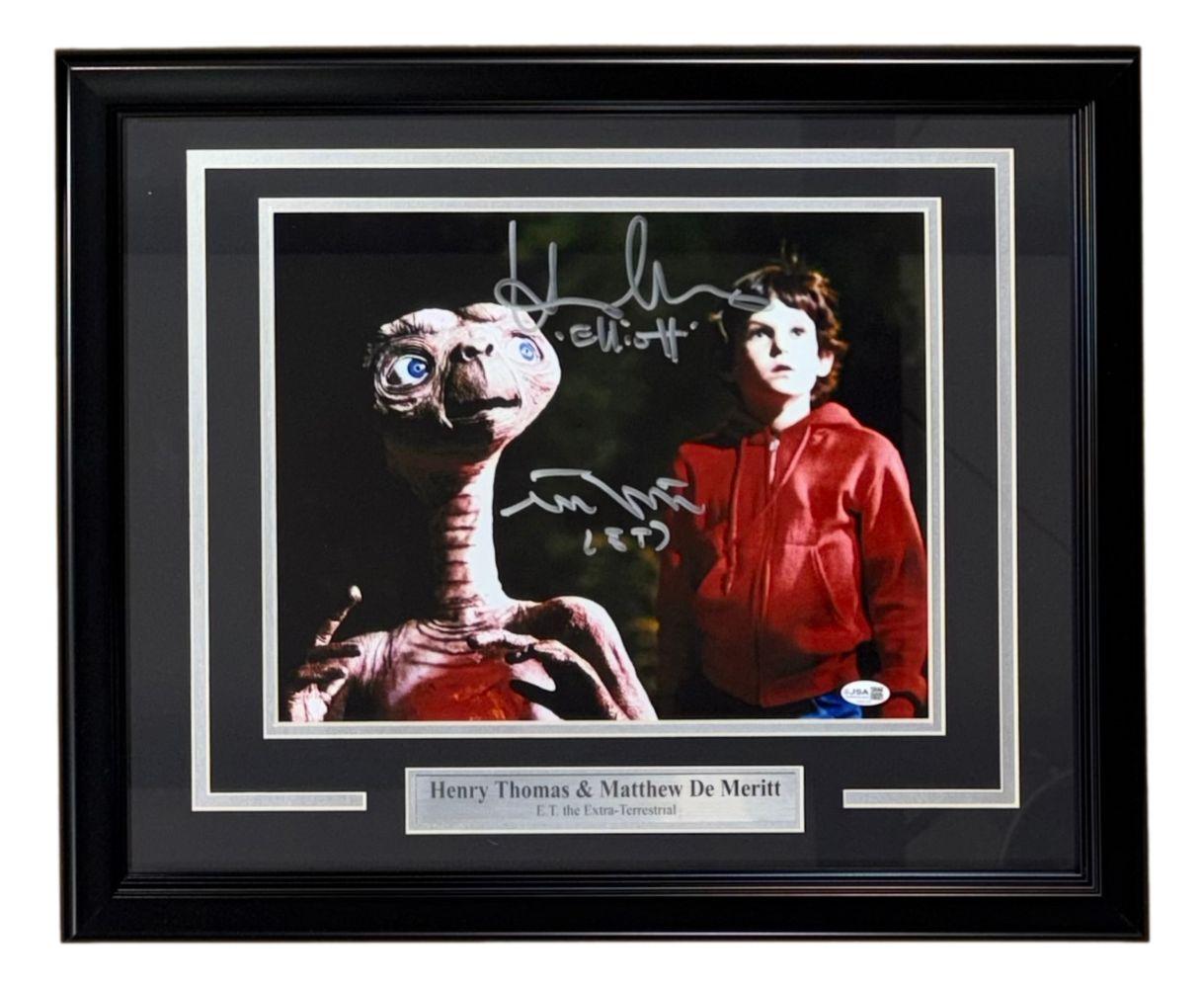 Henry Thomas & Matthew De Merritt Signed "ET" Custom Framed Photo (JSA) at PristineAuction.com Henry Thomas & Matthew De Merritt Signed "ET" Custom Framed Photo (JSA) at PristineAuction.com