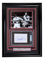 Carl Weathers Signed "Rocky" Custom Framed Index Card Display (PSA) at PristineAuction.com