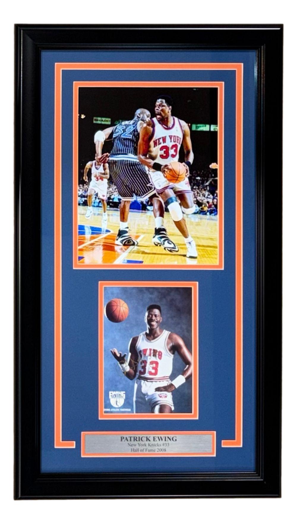 Patrick Ewing Signed Knicks Custom Framed Photo Display (Beckett) at PristineAuction.com Patrick Ewing Signed Knicks Custom Framed Photo Display (Beckett) at PristineAuction.com