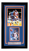 Patrick Ewing Signed Knicks Custom Framed Photo Display (Beckett) at PristineAuction.com