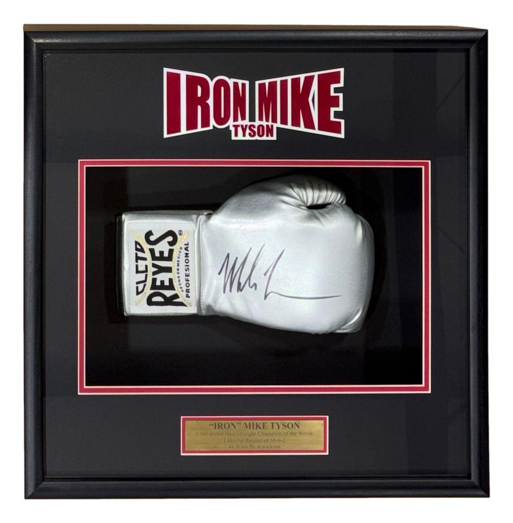 Mike Tyson Signed Cleto Reyes Boxing Glove Shadowbox Display (JSA) at PristineAuction.com Mike Tyson Signed Cleto Reyes Boxing Glove Shadowbox Display (JSA) at PristineAuction.com