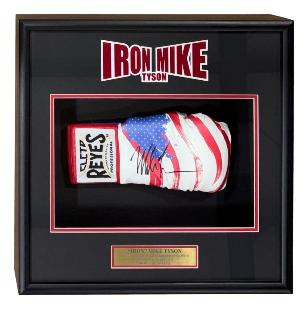 Mike Tyson Signed Cleto Reyes Boxing Glove Shadowbox Display (JSA) at PristineAuction.com Mike Tyson Signed Cleto Reyes Boxing Glove Shadowbox Display (JSA) at PristineAuction.com