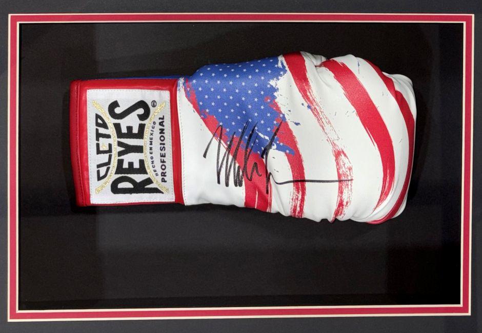 Mike Tyson Signed Cleto Reyes Boxing Glove Shadowbox Display (JSA) at PristineAuction.com Mike Tyson Signed Cleto Reyes Boxing Glove Shadowbox Display (JSA) at PristineAuction.com