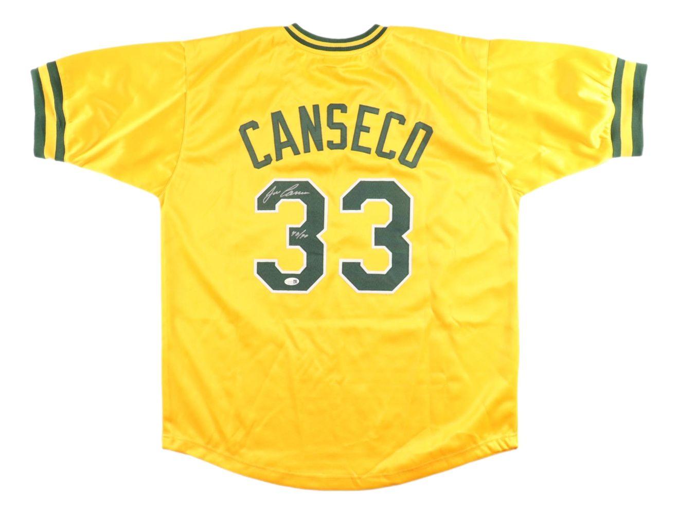 Jose Canseco Signed Jersey Inscribed "40/40" (JSA) at PristineAuction.com Jose Canseco Signed Jersey Inscribed "40/40" (JSA) at PristineAuction.com