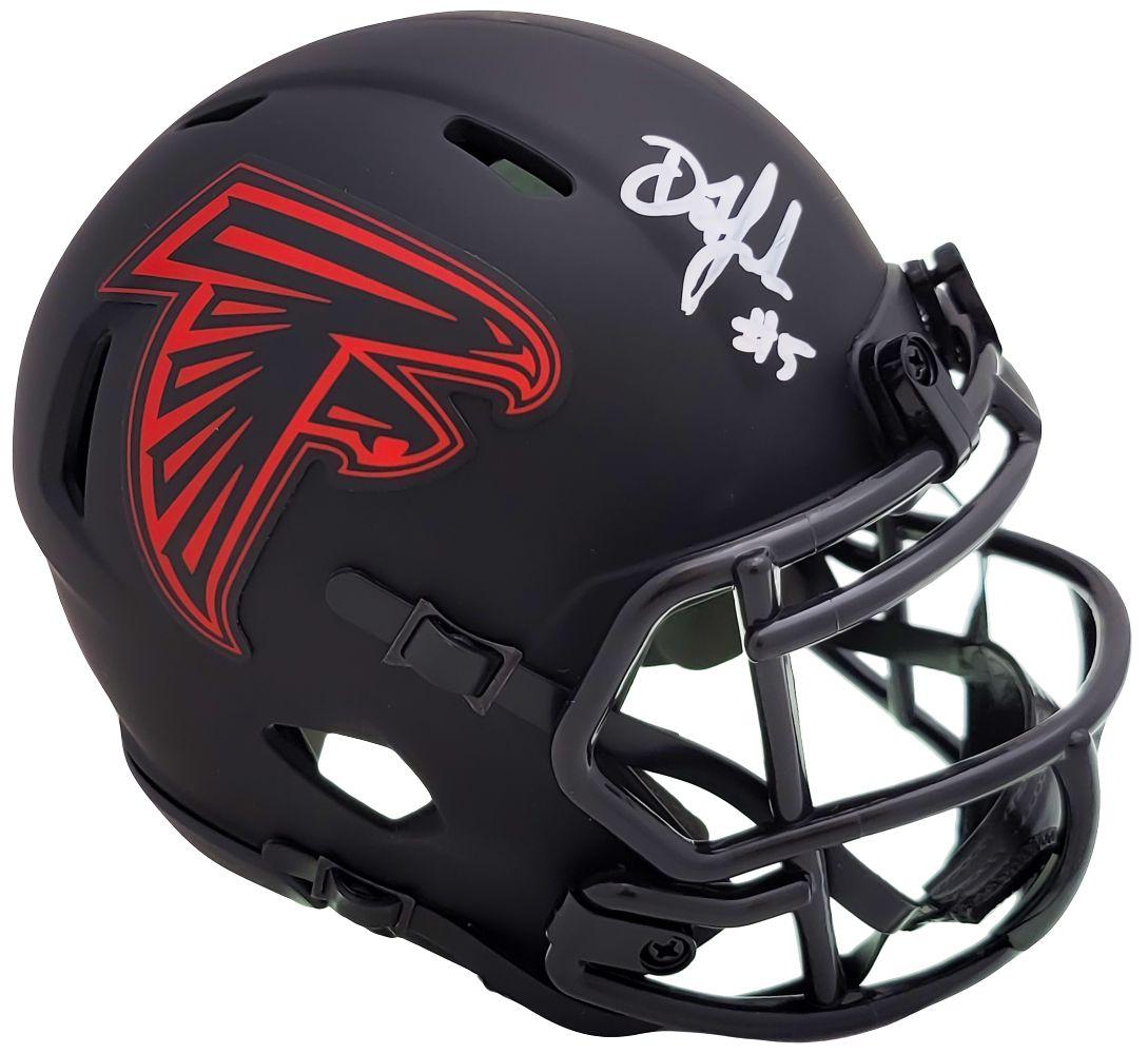 Drake London Signed Falcons Eclipse Alternate Speed Mini Helmet (Beckett) at PristineAuction.com Drake London Signed Falcons Eclipse Alternate Speed Mini Helmet (Beckett) at PristineAuction.com