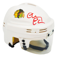 Chevy Chase Signed Blackhawks Mini Helmet (Beckett) at PristineAuction.com