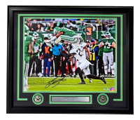 Saquon Barkley Signed Eagles Custom Framed Photo (PSA) at PristineAuction.com