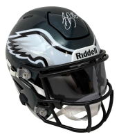 Saquon Barkley Signed Eagles Mid-Size SpeedFlex Helmet With Visor (PSA) at PristineAuction.com