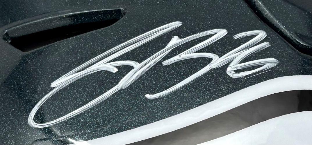 Saquon Barkley Signed Eagles Full-Size Authentic On-Field Alternate Speedflex Helmet (PSA) at PristineAuction.com Saquon Barkley Signed Eagles Full-Size Authentic On-Field Alternate Speedflex Helmet (PSA) at PristineAuction.com