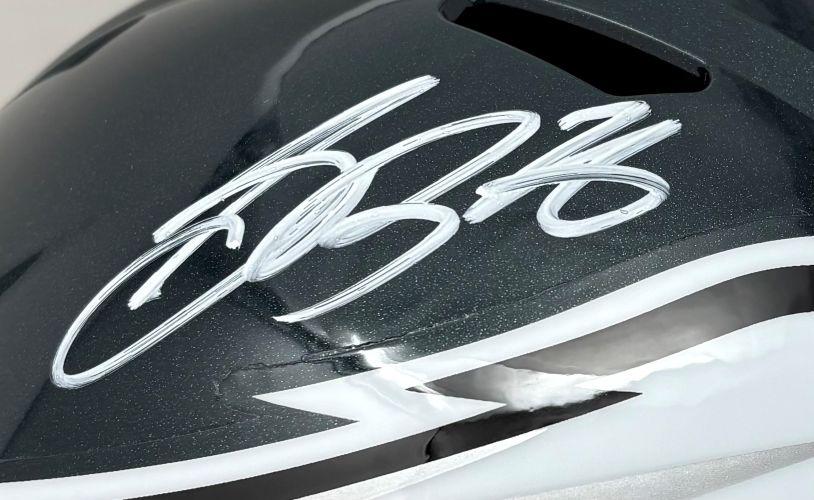 Saquon Barkley Signed Eagles Full-Size Alternate Speed Helmet (PSA) at PristineAuction.com Saquon Barkley Signed Eagles Full-Size Alternate Speed Helmet (PSA) at PristineAuction.com