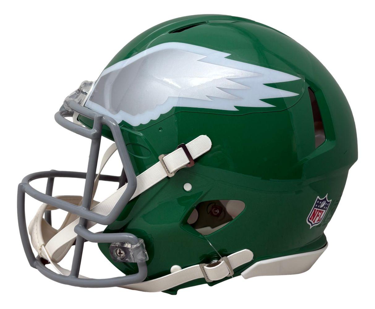 Saquon Barkley Signed Eagles Full-Size Authentic On-Field Throwback Alternate Speed Helmet (PSA) at PristineAuction.com Saquon Barkley Signed Eagles Full-Size Authentic On-Field Throwback Alternate Speed Helmet (PSA) at PristineAuction.com