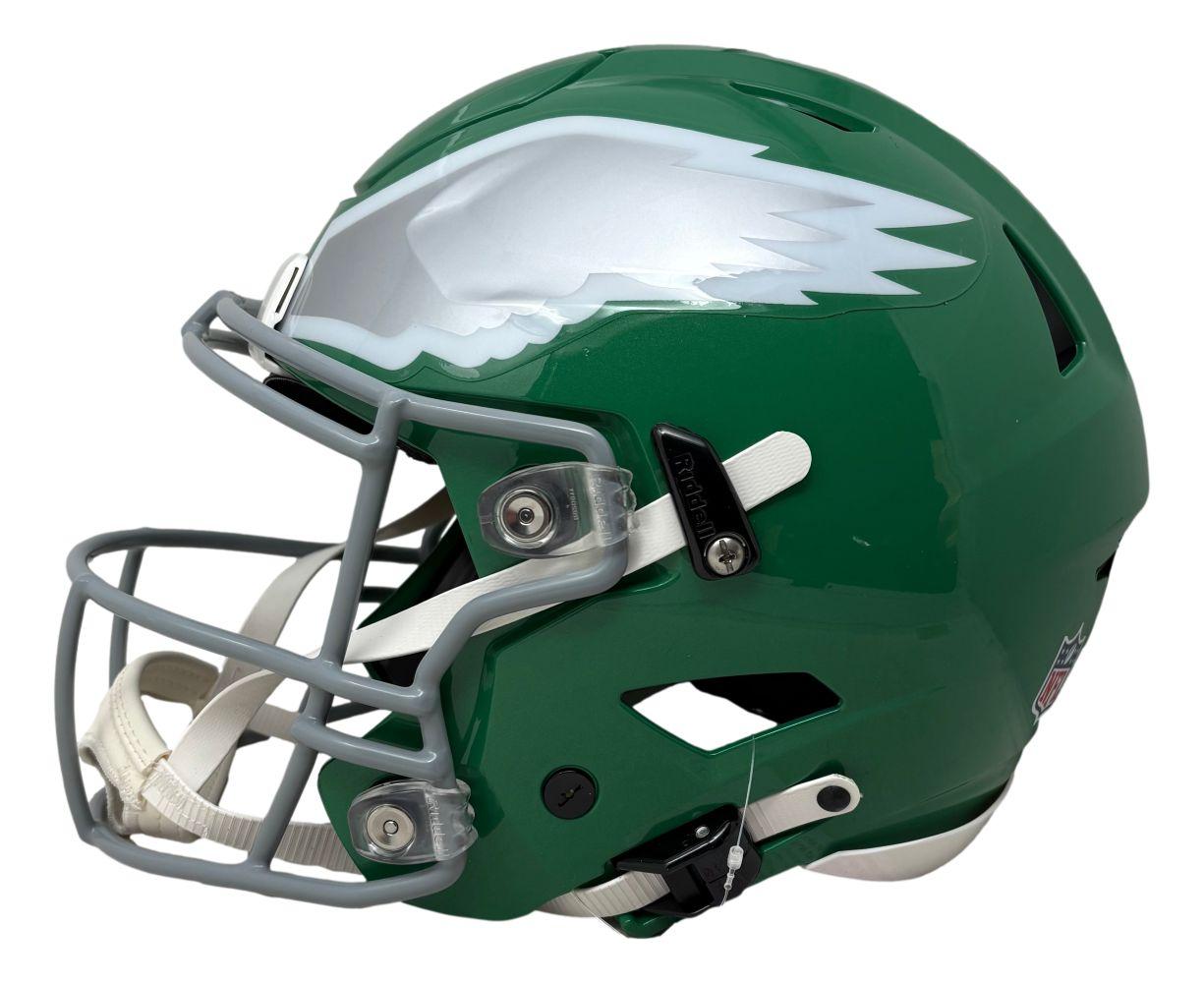 Saquon Barkley Signed Eagles Full-Size Authentic On-Field Throwback Alternate Speedflex Helmet (PSA) at PristineAuction.com Saquon Barkley Signed Eagles Full-Size Authentic On-Field Throwback Alternate Speedflex Helmet (PSA) at PristineAuction.com