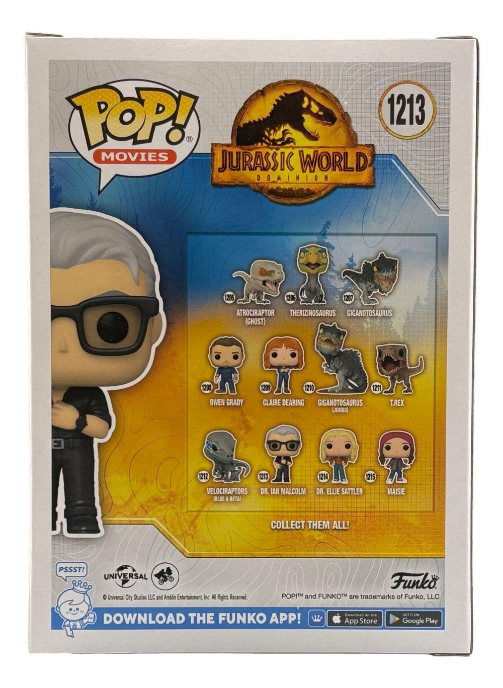 Jeff Goldblum Signed "Jurassic World Dominion" #1213 Dr. Ian Malcom Funko Pop! Vinyl Figure (PSA) at PristineAuction.com Jeff Goldblum Signed "Jurassic World Dominion" #1213 Dr. Ian Malcom Funko Pop! Vinyl Figure (PSA) at PristineAuction.com