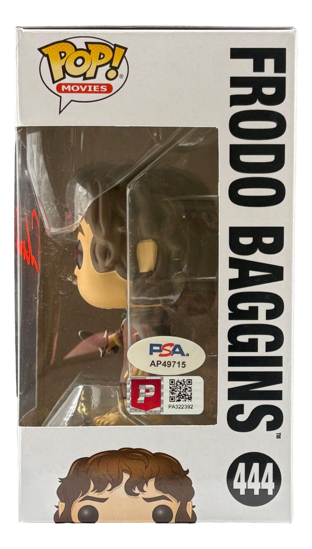 Elijah Wood Signed "Lord Of The Rings" Frodo Baggins #444 Funko Pop Vinyl Figure (PSA) at PristineAuction.com Elijah Wood Signed "Lord Of The Rings" Frodo Baggins #444 Funko Pop Vinyl Figure (PSA) at PristineAuction.com