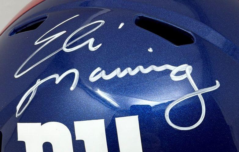 Eli Manning Signed Giants Full-Size Speed Helmet (Fanatics) at PristineAuction.com Eli Manning Signed Giants Full-Size Speed Helmet (Fanatics) at PristineAuction.com