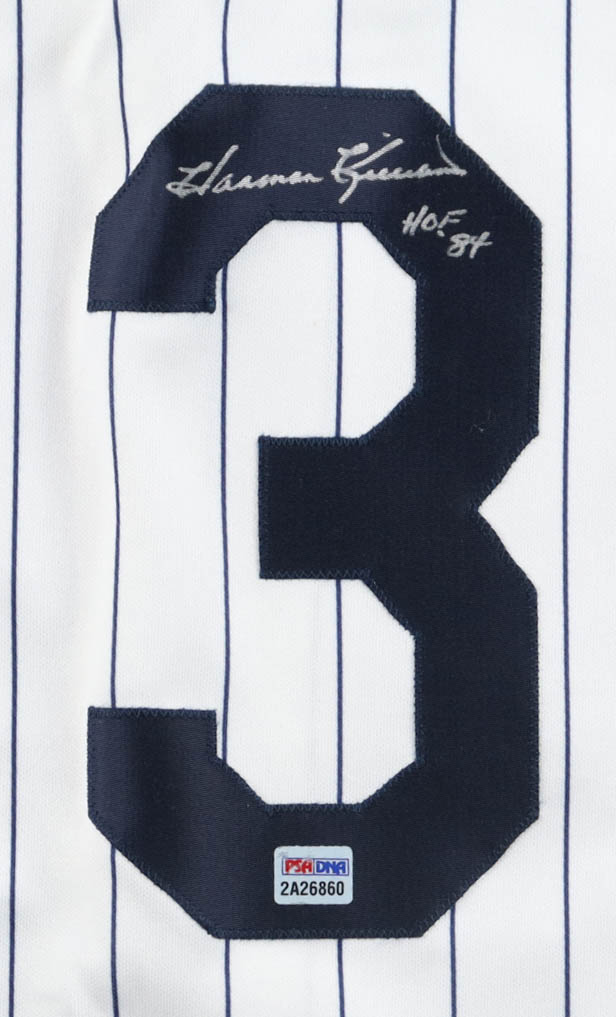 Harmon Killebrew Signed Twins Russell Athletic Authentic Jersey Inscribed "HOF 84" (PSA) at PristineAuction.com Harmon Killebrew Signed Twins Russell Athletic Authentic Jersey Inscribed "HOF 84" (PSA) at PristineAuction.com