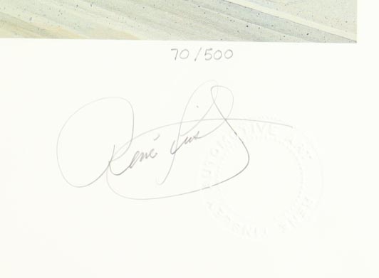 Rene Tinsley Twice-Signed LE "Midwest Stars Shine In Southern Sport" Custom Framed Lithograph Print Display (Beckett) at PristineAuction.com Rene Tinsley Twice-Signed LE "Midwest Stars Shine In Southern Sport" Custom Framed Lithograph Print Display (Beckett) at PristineAuction.com