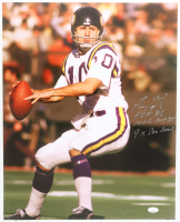 Fran Tarkenton Signed Vikings 16x20 Photo Inscribed "HOF 86", "NFL MVP 75" & "9x Pro Bowl" (JSA) at PristineAuction.com