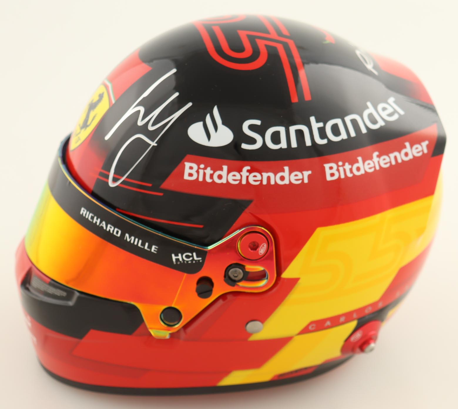 Carlos Sainz Jr. Signed Ferrari Mini Helmet (JSA) at PristineAuction.com Carlos Sainz Jr. Signed Ferrari Mini Helmet (JSA) at PristineAuction.com