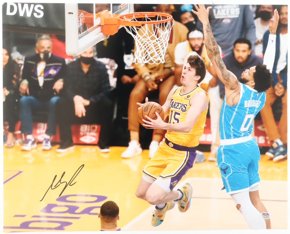 Austin Reaves Signed Lakers 16x20 Photo (PSA) at PristineAuction.com Austin Reaves Signed Lakers 16x20 Photo (PSA) at PristineAuction.com