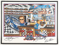 Rusty Wallace & Don Miller Signed NASCAR "Rusty's Last Call" Custom Framed Art Print Display By Sam Bass (Beckett) at PristineAuction.com