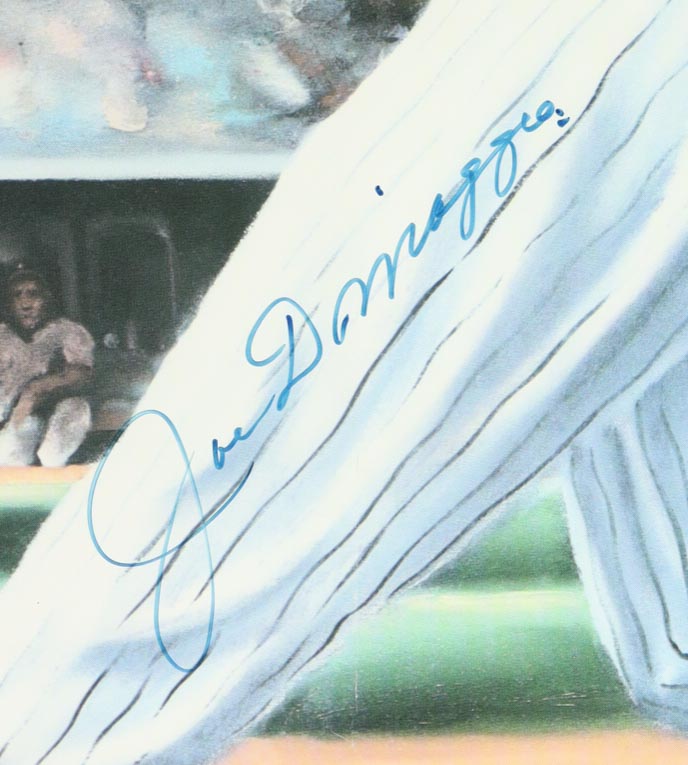 Joe DiMaggio Signed Yankees Custom Framed Art Print (Beckett) at PristineAuction.com Joe DiMaggio Signed Yankees Custom Framed Art Print (Beckett) at PristineAuction.com