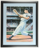 Joe DiMaggio Signed Yankees Custom Framed Art Print (Beckett) at PristineAuction.com