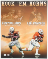 Ricky Williams & Earl Campbell Signed Texas Longhorns 16x20 Photo (JSA) at PristineAuction.com
