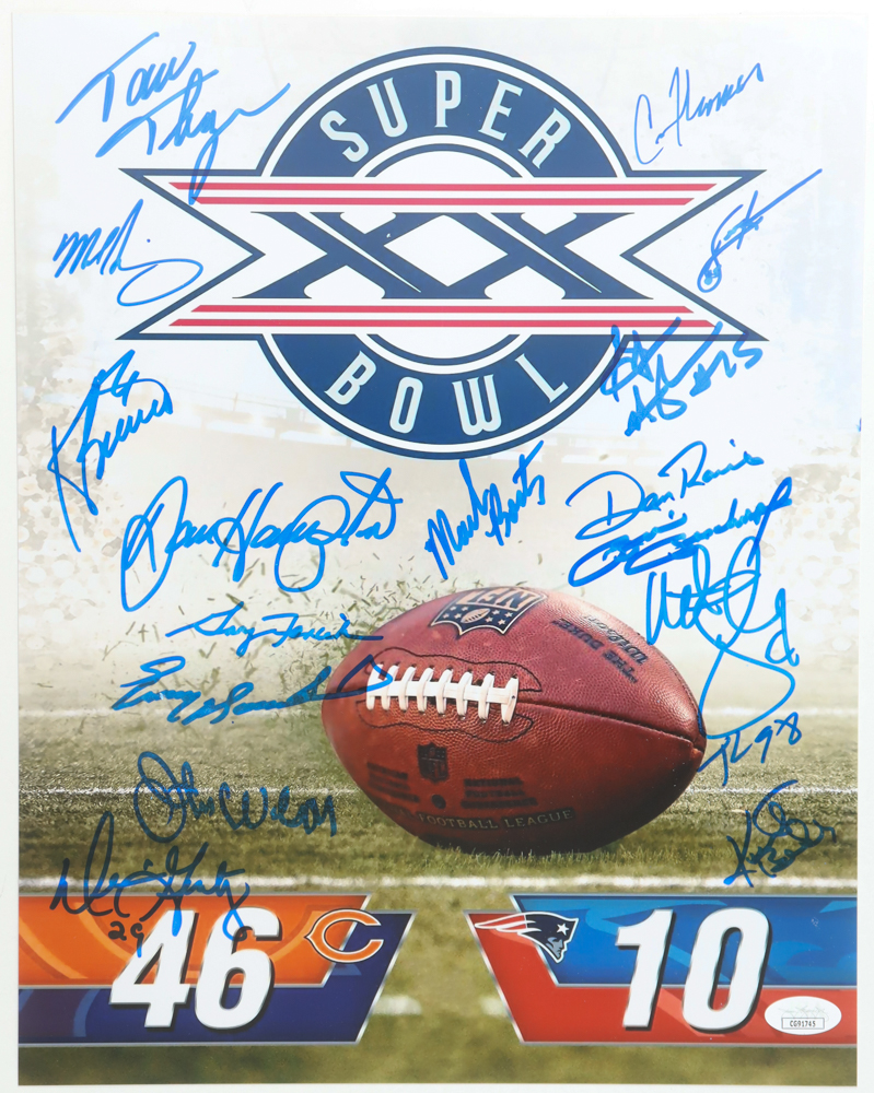 "Super Bowl XX" 11x14 Photo Signed By (17) With Dan Hampton, Mike Singletary, Matt Suhey, Tom Thayer (JSA) at PristineAuction.com "Super Bowl XX" 11x14 Photo Signed By (17) With Dan Hampton, Mike Singletary, Matt Suhey, Tom Thayer (JSA) at PristineAuction.com