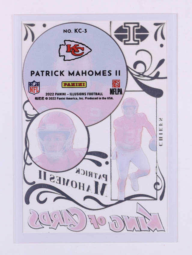 Patrick Mahomes II2022 Panini Illusions King of Cards #3 at PristineAuction.com Patrick Mahomes II2022 Panini Illusions King of Cards #3 at PristineAuction.com