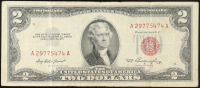 1953 United States $2 Two Dollar Legal Tender Note - Red Seal at PristineAuction.com