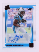 Chuba Hubbard 2021 Clearly Donruss Clearly Rated Rookie Autographs Red #87 RC #21/49 at PristineAuction.com