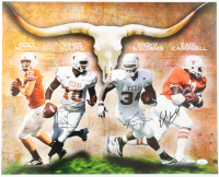 Vince Young, Ricky Williams & Earl Campbell Signed Texas Longhorns 16x20 Photo (JSA) at PristineAuction.com