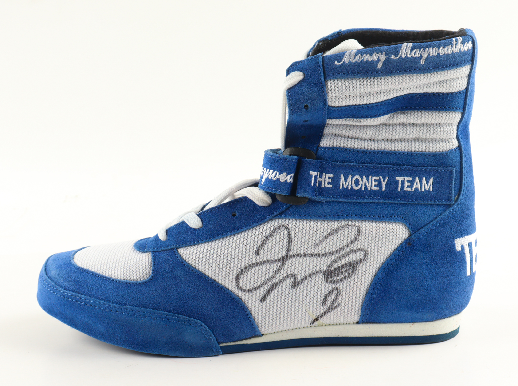 Floyd Mayweather Jr. Signed "Money Mayweather" Boxing Shoe (Beckett) at PristineAuction.com Floyd Mayweather Jr. Signed "Money Mayweather" Boxing Shoe (Beckett) at PristineAuction.com