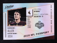 Josh Allen 2018 Prestige NFL Passport #5 RC at PristineAuction.com