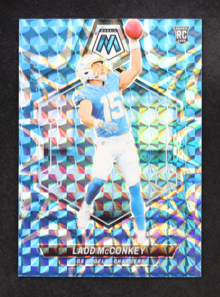 Ladd McConkey 2024 Panini Mosaic Mosaic Reactive Blue #334 RC