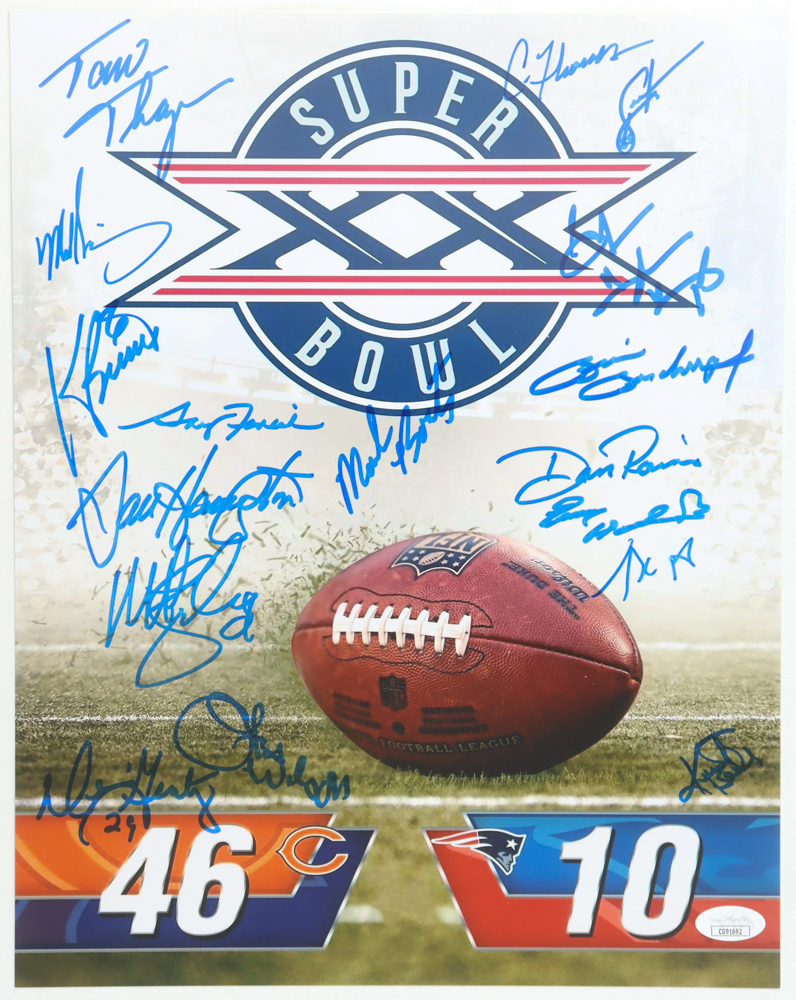 "Super Bowl XX" 11x14 Photo Signed By (17) With Dan Hampton, Mike Singletary, Matt Suhey, Tom Thayer (JSA) at PristineAuction.com "Super Bowl XX" 11x14 Photo Signed By (17) With Dan Hampton, Mike Singletary, Matt Suhey, Tom Thayer (JSA) at PristineAuction.com