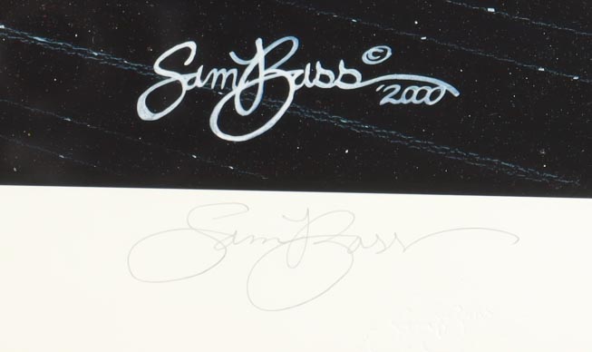 Sam Bass Signed NASCAR LE "Hot Property" Custom Framed Art Print Display (Beckett) at PristineAuction.com Sam Bass Signed NASCAR LE "Hot Property" Custom Framed Art Print Display (Beckett) at PristineAuction.com