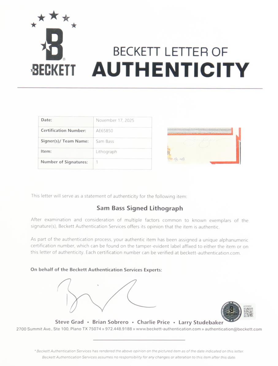 Sam Bass Signed NASCAR LE "Tradin Paint!" Custom Framed Art Print Display (Beckett) at PristineAuction.com Sam Bass Signed NASCAR LE "Tradin Paint!" Custom Framed Art Print Display (Beckett) at PristineAuction.com