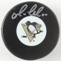 Mario Lemieux Signed Penguins Logo Hockey Puck (ReichPM) at PristineAuction.com