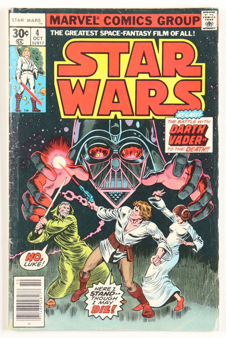 1977 "STAR WARS" Issue #4 Marvel Comic Book at PristineAuction.com 1977 "STAR WARS" Issue #4 Marvel Comic Book at PristineAuction.com