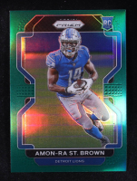Amon-Ra St. Brown 2021 Panini Prizm Prizms Green #358 RC at PristineAuction.com