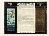 2020 Super Bowl LIV 23KT Gold Commemorative Ticket Display at PristineAuction.com