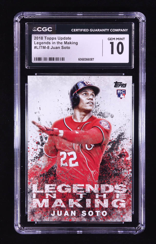 Juan Soto 2018 Topps Update Legends in the Making #LITM8 RC (CGC 10) at PristineAuction.com Juan Soto 2018 Topps Update Legends in the Making #LITM8 RC (CGC 10) at PristineAuction.com