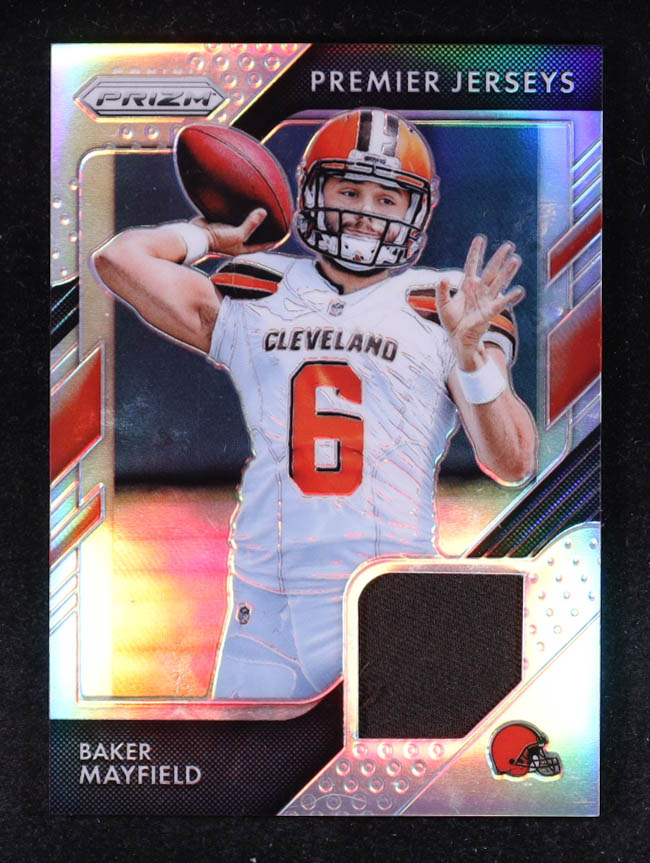 Baker Mayfield 2018 Panini Prizm Prizm Premier Jerseys #1 RC at PristineAuction.com Baker Mayfield 2018 Panini Prizm Prizm Premier Jerseys #1 RC at PristineAuction.com