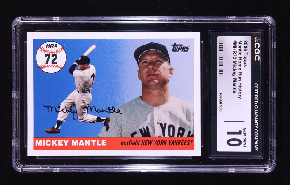 Mickey Mantle 2006 Topps Mantle Home Run History #72 (CGC 10) at PristineAuction.com Mickey Mantle 2006 Topps Mantle Home Run History #72 (CGC 10) at PristineAuction.com