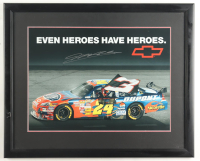 Jeff Gordon Signed NASCAR Custom Framed Poster (Beckett) at PristineAuction.com