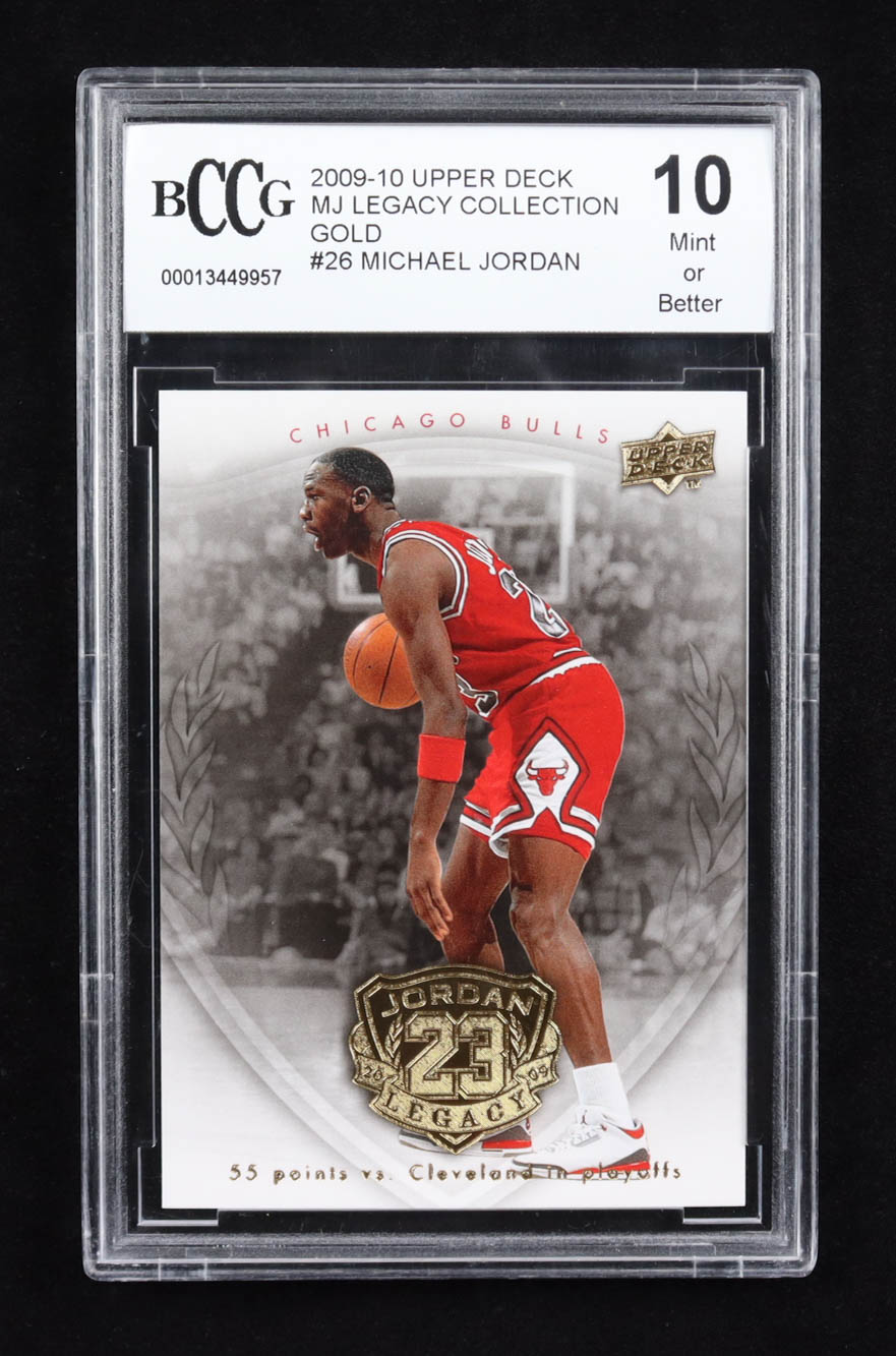 Michael Jordan 2009 Upper Deck MJ Legacy Collection Gold #26 (PSA 10) at PristineAuction.com Michael Jordan 2009 Upper Deck MJ Legacy Collection Gold #26 (PSA 10) at PristineAuction.com