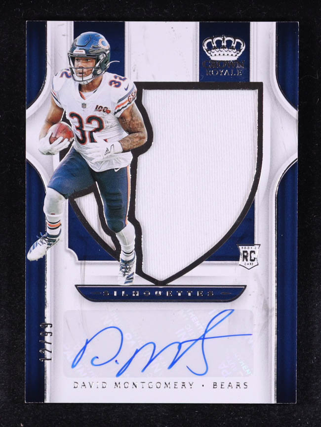 David Montgomery 2019 Crown Royale Silhouette Material Autographs #18 #12/99 RC at PristineAuction.com David Montgomery 2019 Crown Royale Silhouette Material Autographs #18 #12/99 RC at PristineAuction.com