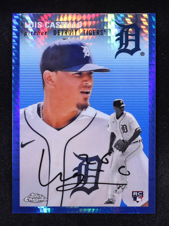 Luis Castillo 2023 Topps Chrome Platinum Anniversary Blue Prism Refractors #103 at PristineAuction.com Luis Castillo 2023 Topps Chrome Platinum Anniversary Blue Prism Refractors #103 at PristineAuction.com